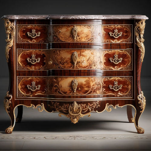 Commode bois de rose style Louis XV